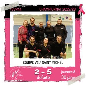 Rencontre J5 de la V2 : Vigneux contre Saint Michel (défaite)